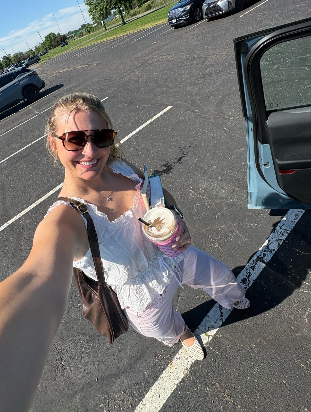 Church ootd 🌸 ft the cutest coffee coozie 🧋

#target #ltk #church #ootd #icedcoffee #sunday

#LTKdayinmylife #LTKmorningroutine