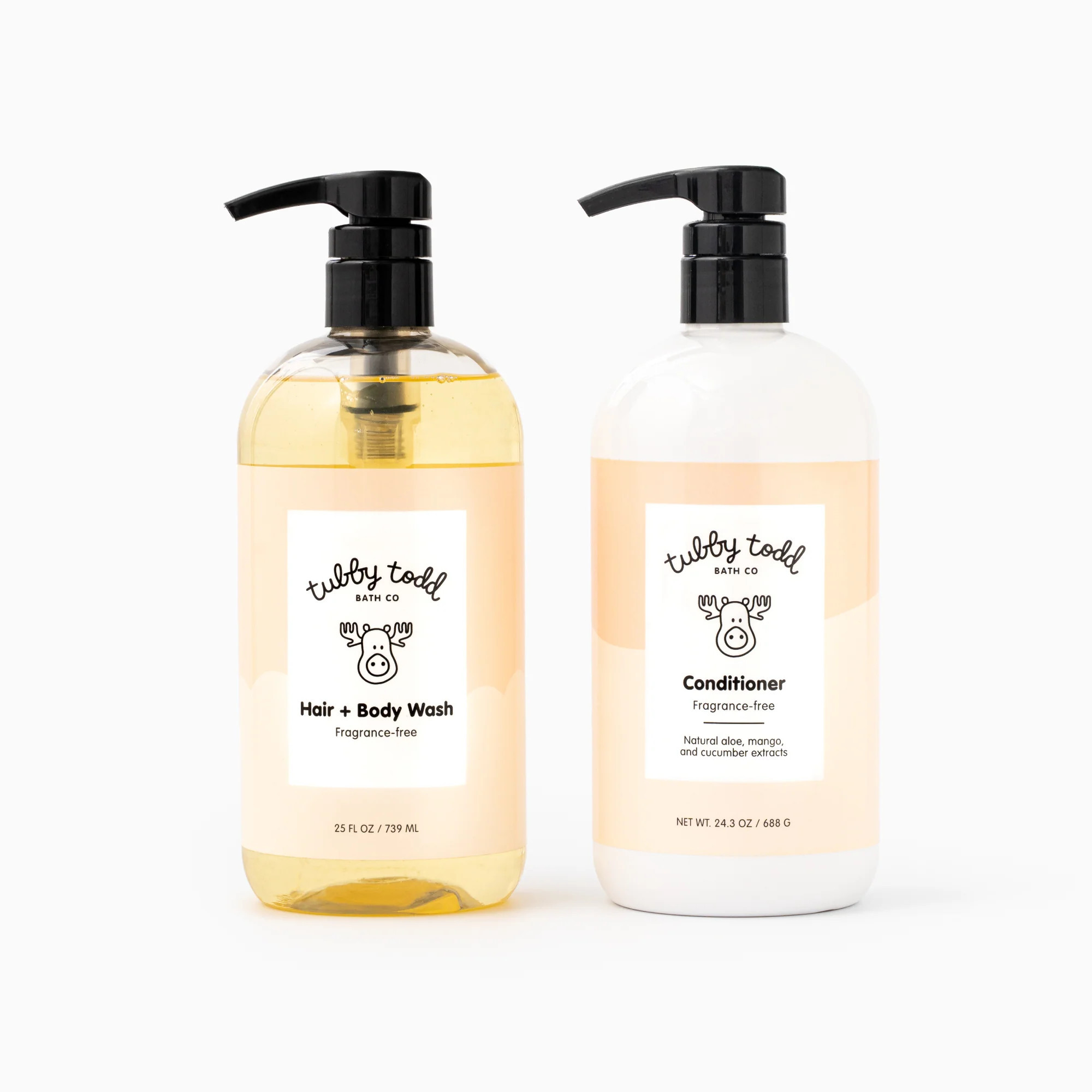 The Tubby Hair Duo - Fragrance-free / 25 oz | Tubby Todd Bath Co.