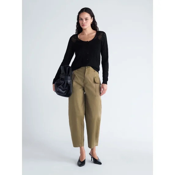 Scoop Women's Tapered Cargo Trousers, 26'' Inseam, Sizes 0-20 | Walmart (US)