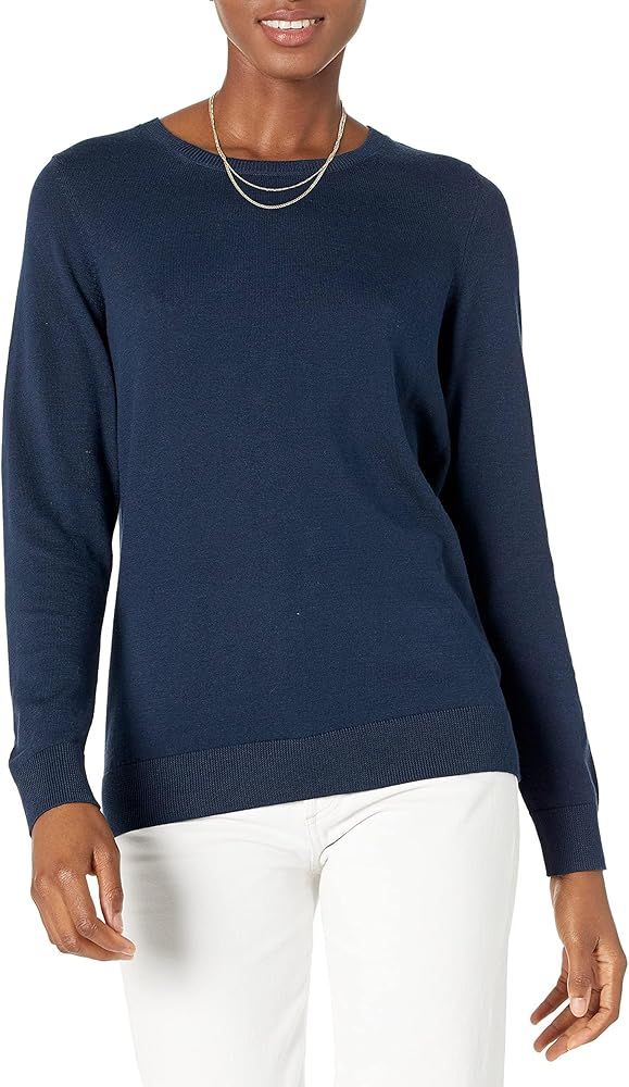 Amazon Essentials Women's Long-Sleeve Lightweight Crewneck Sweater (Available in Plus Size) | Amazon (US)