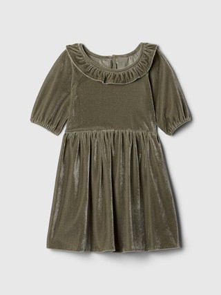 babyGap Velvet Ruffle Dress | Gap Factory