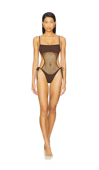 LSPACE Catching Up One Piece Swimsuit in Brown. - size M | Revolve Clothing (Global)