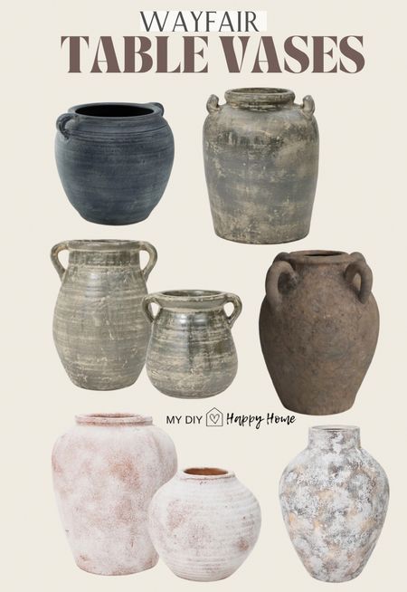 Vases for tables, shelves, counters and more! I love the distressed aged look these all have. 

#LTKHome #LTKStyleTip #LTKFindsUnder100