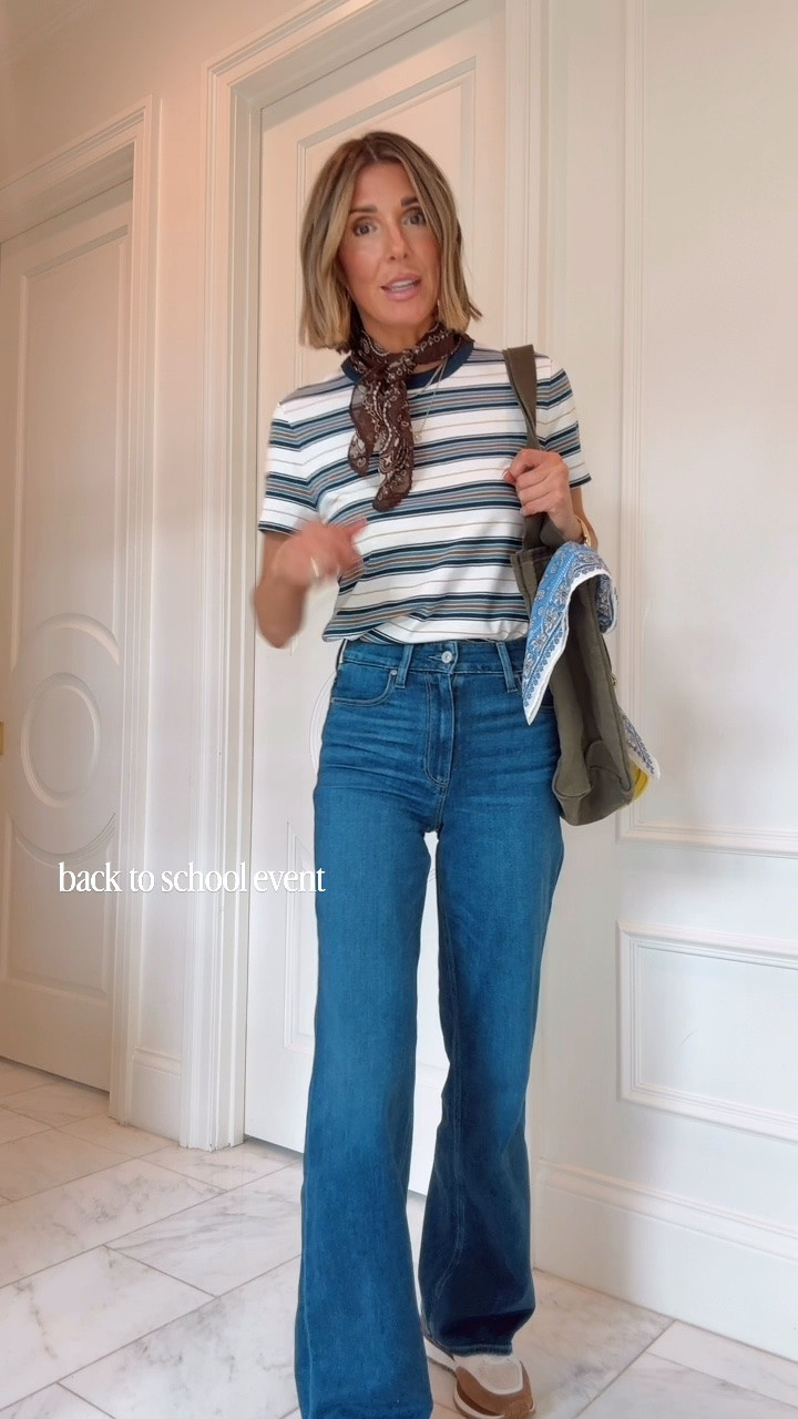 My favorite jeans for fall 🤎 The fit is SO flattering and they’re such an easy pair to dress up or down. Sharing 7 ways to wear them for everything from school drop-off and errands to lunch, date night + fall events.

Fit notes: I’m 5’7” wearing a size 25. Fit TTS.
