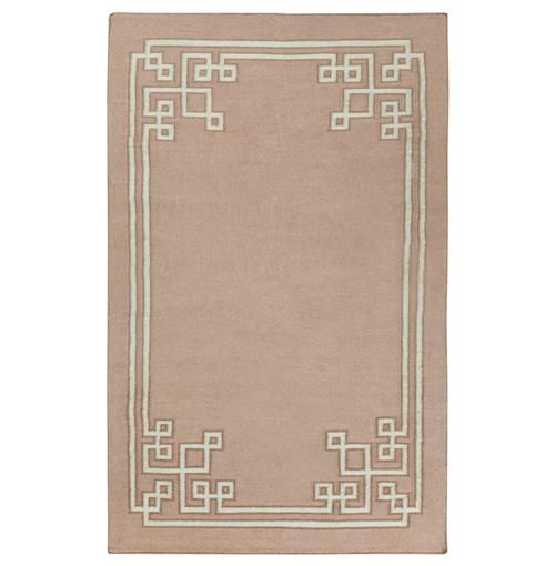 Lockhart Hollywood Regency Taupe Grey Hand Woven Wool Rug - 3'3"x5'3" | Kathy Kuo Home