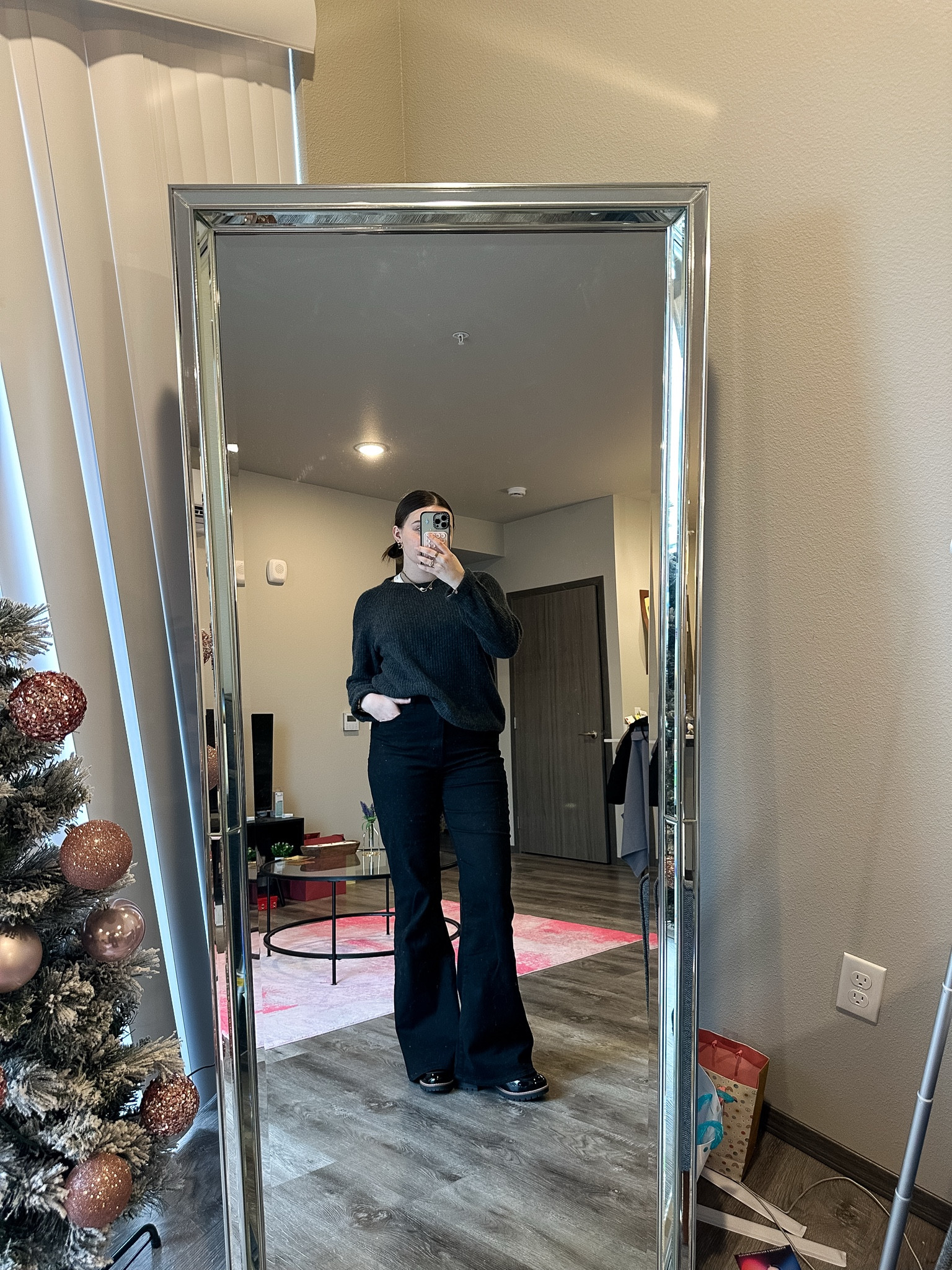Cozy and casual winter outfit idea! Featuring my favorite budget friendly cashmere sweater and flare jeans!

I’m wearing M tank and sweater with size 31 jeans and size 9 boots 

#LTKMidsize #LTKWorkwear #LTKFindsUnder100