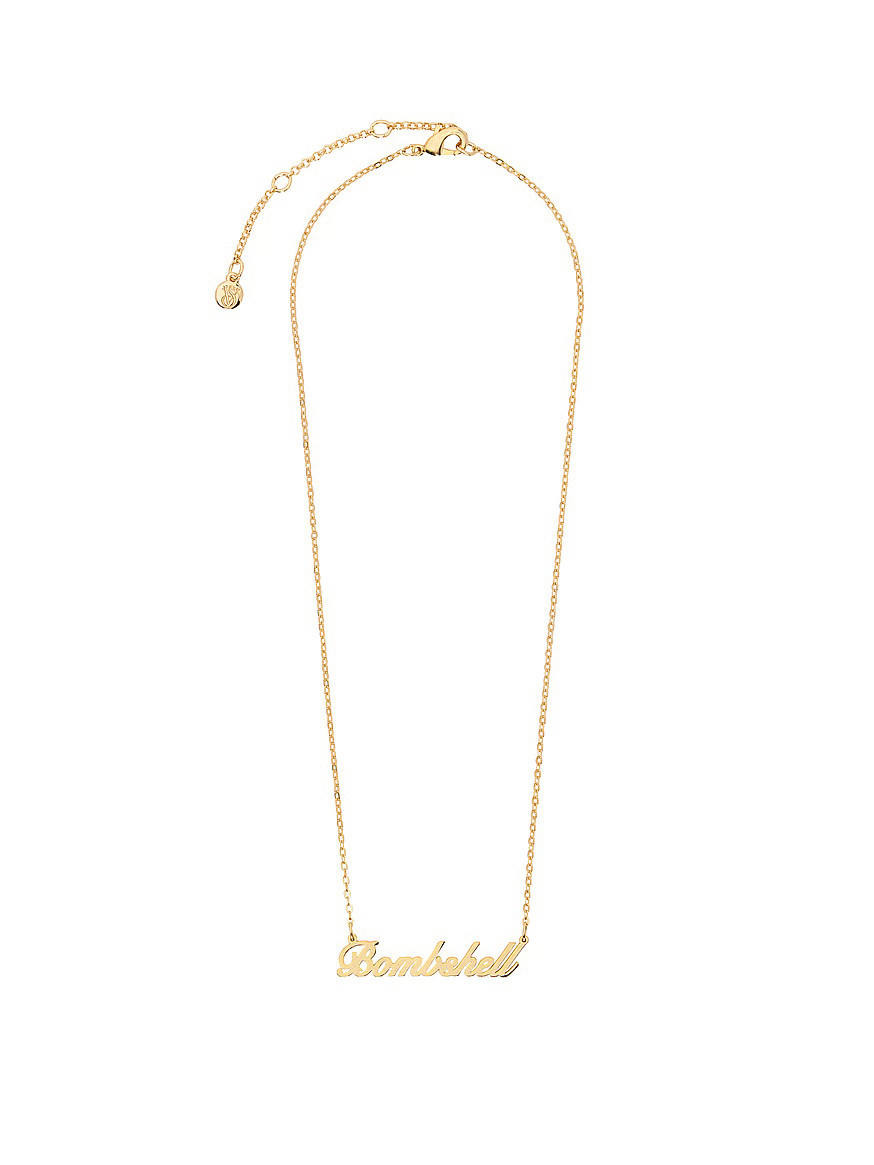 Buy VS Bombshell Nameplate Necklace, Gold - Order Jewelry online - Victoria's Secret US | Victoria's Secret (US / CA )