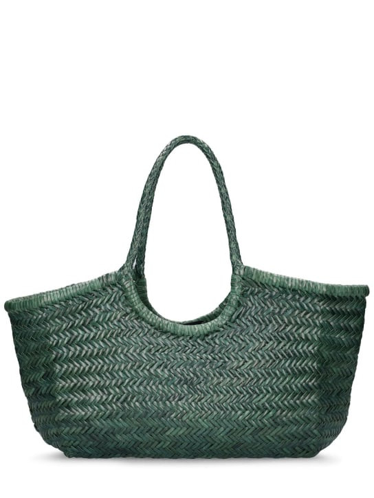 Big Nantucket woven leather basket bag | Luisaviaroma