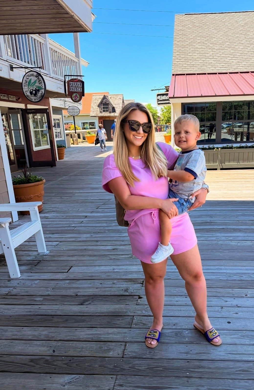 Vacation outfits just hit different at a coastal shopping village 🌴🩷 comfy enough for walking around with a toddler but still giving cute vacation mom energy ✨ #VacationStyle #CoastalStyle #SummerOutfit #MomStyle #BoardwalkStyle #LTKunder100 #VacationFashion #BeachTownStyle #ColorfulFashion

#LTKTravel #LTKTravel #LTKgrwm #LTKootd #LTKmomlife