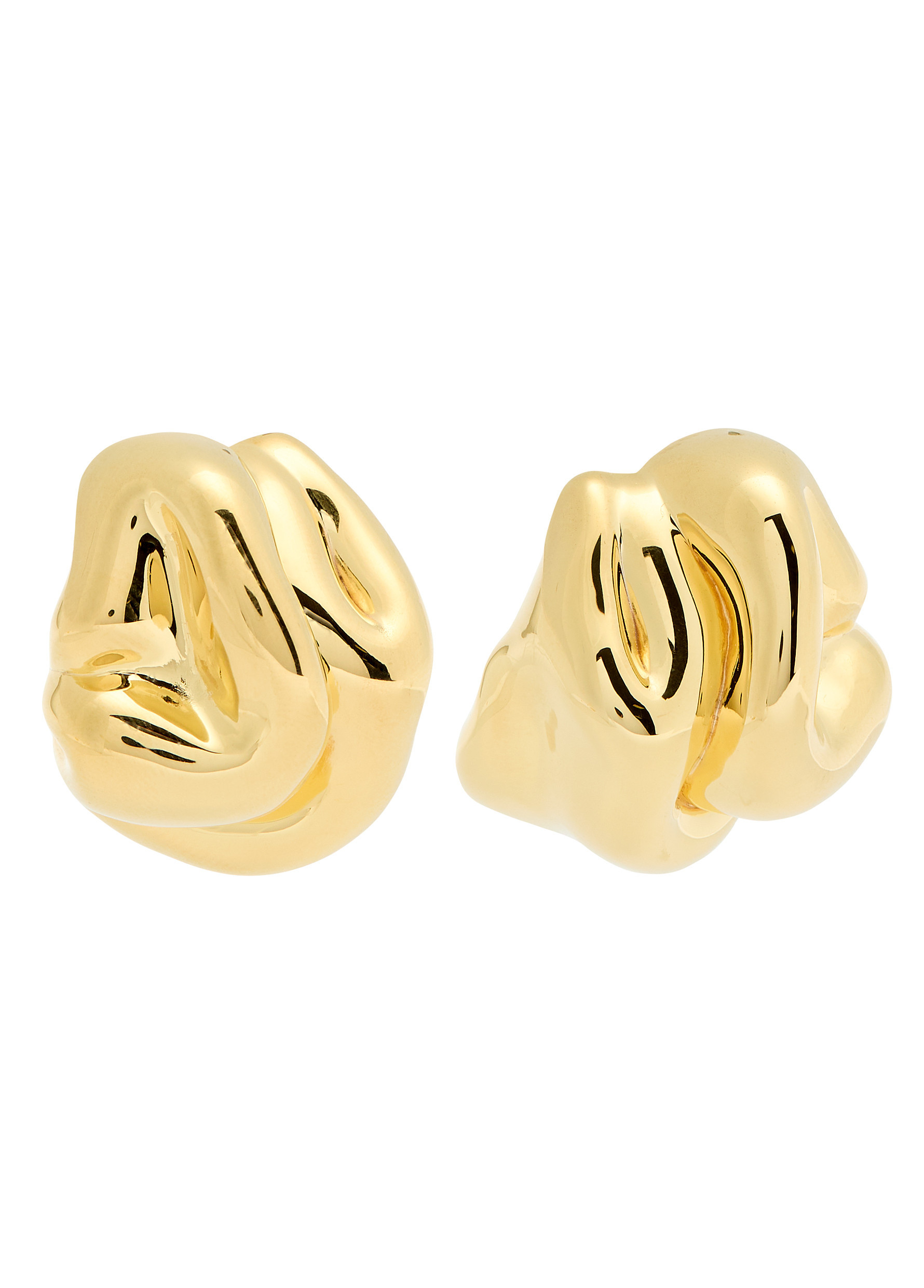 Sculpted 18kt gold-plated stud earrings | Harvey Nichols