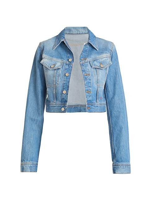 Victoria Beckham Shrunken Denim Jacket | Saks Fifth Avenue