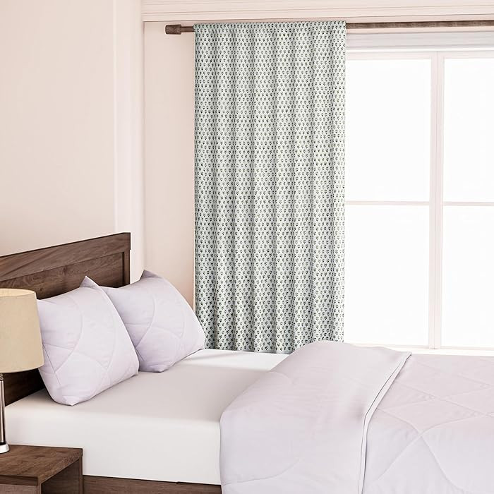 CPC Emerald Green Cotton Hand Block Print 52"x104" Pack of 1 Farmhouse Drapes for Living Room Rod... | Amazon (US)