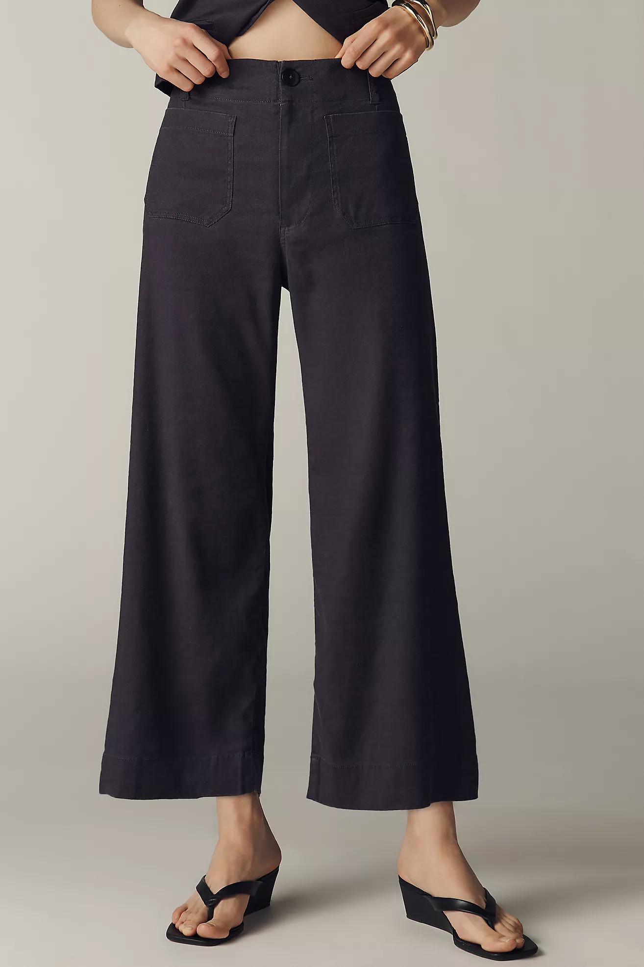Colette European Linen Stretch Wide Leg Pants | Anthropologie (US)