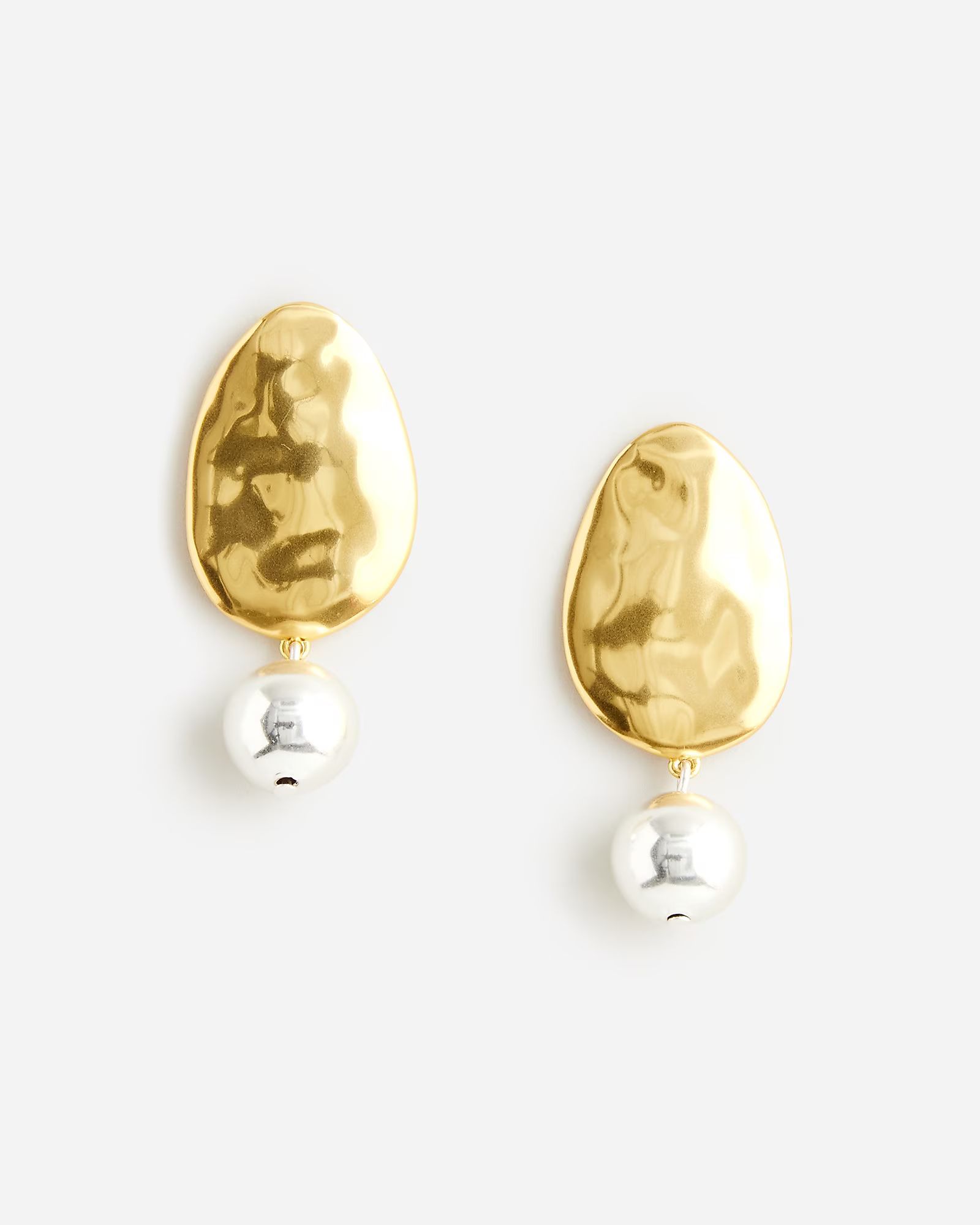 Metallic-disk drop earrings | J. Crew US