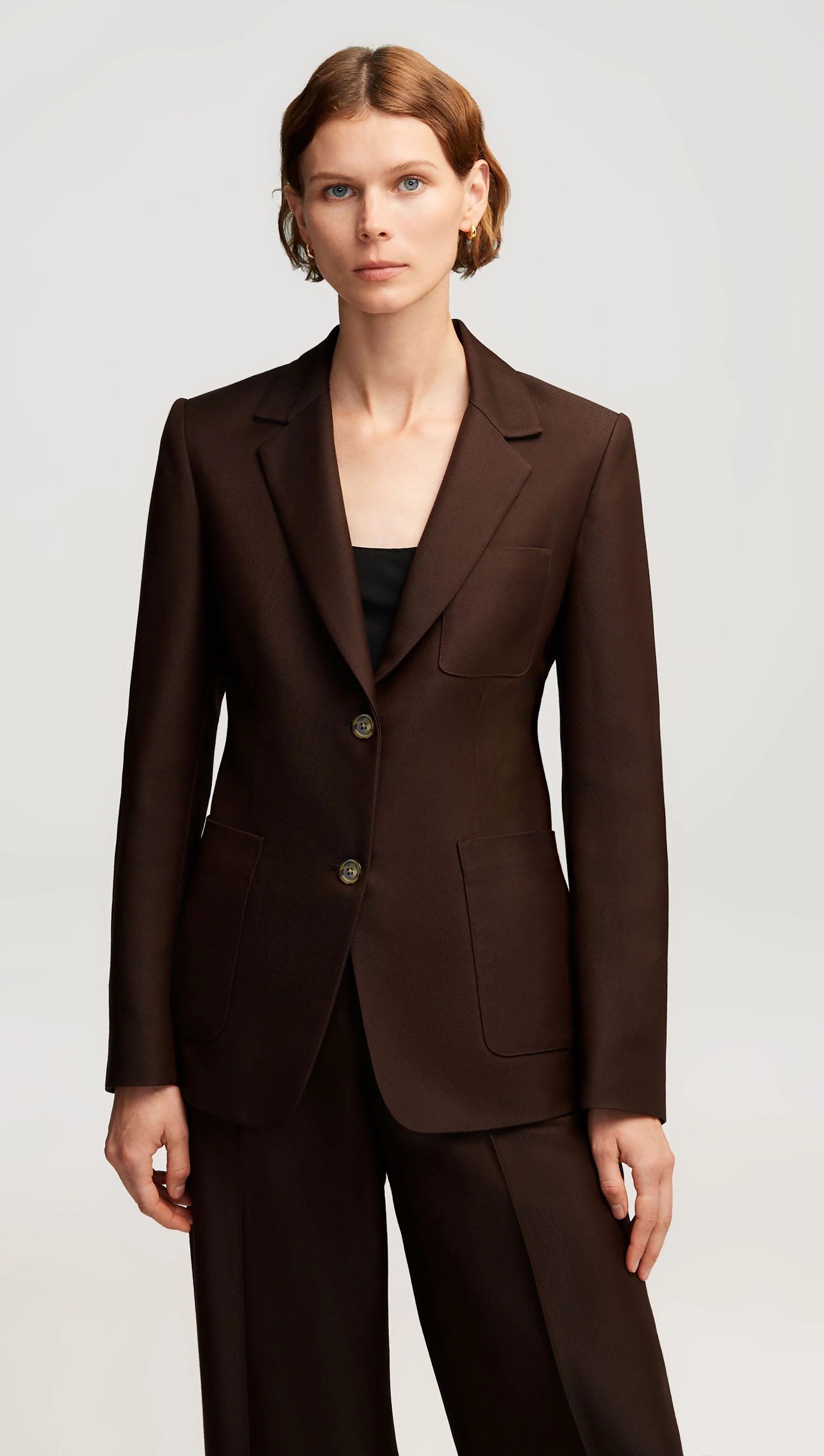 Weekend Blazer in Structured Viscose Twill | Women's Blazers | Argent | Argent