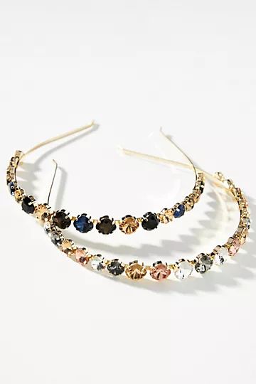 Set of Two Gold Crystal Headbands | Anthropologie (US)