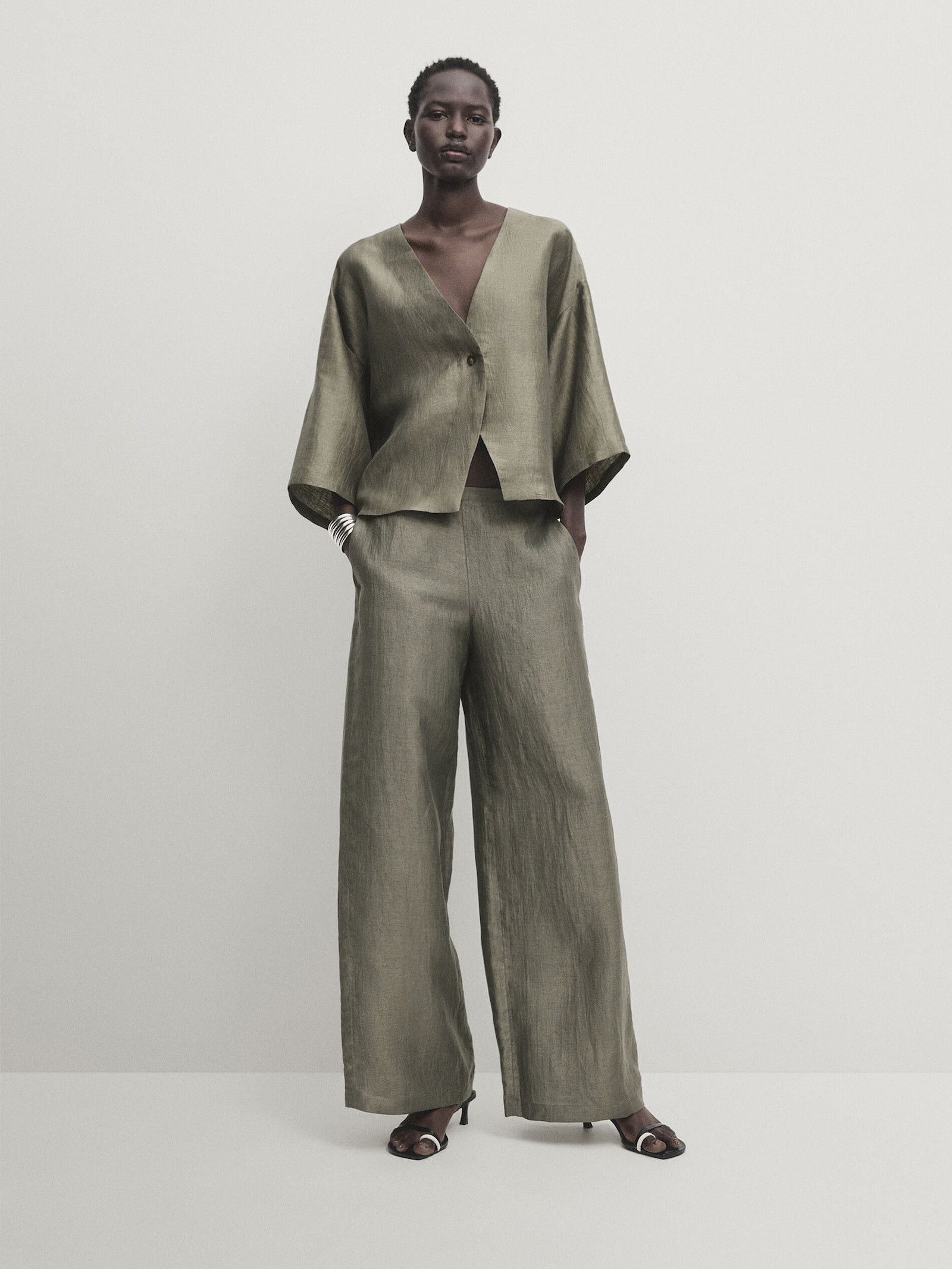 Hose Leinenmischgewebe passend | Massimo Dutti DE