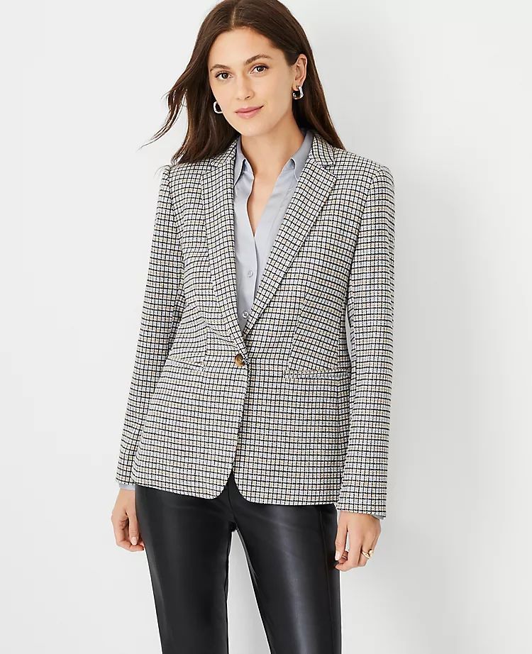 The Hutton Blazer in Brushed Houndstooth | Ann Taylor (US)