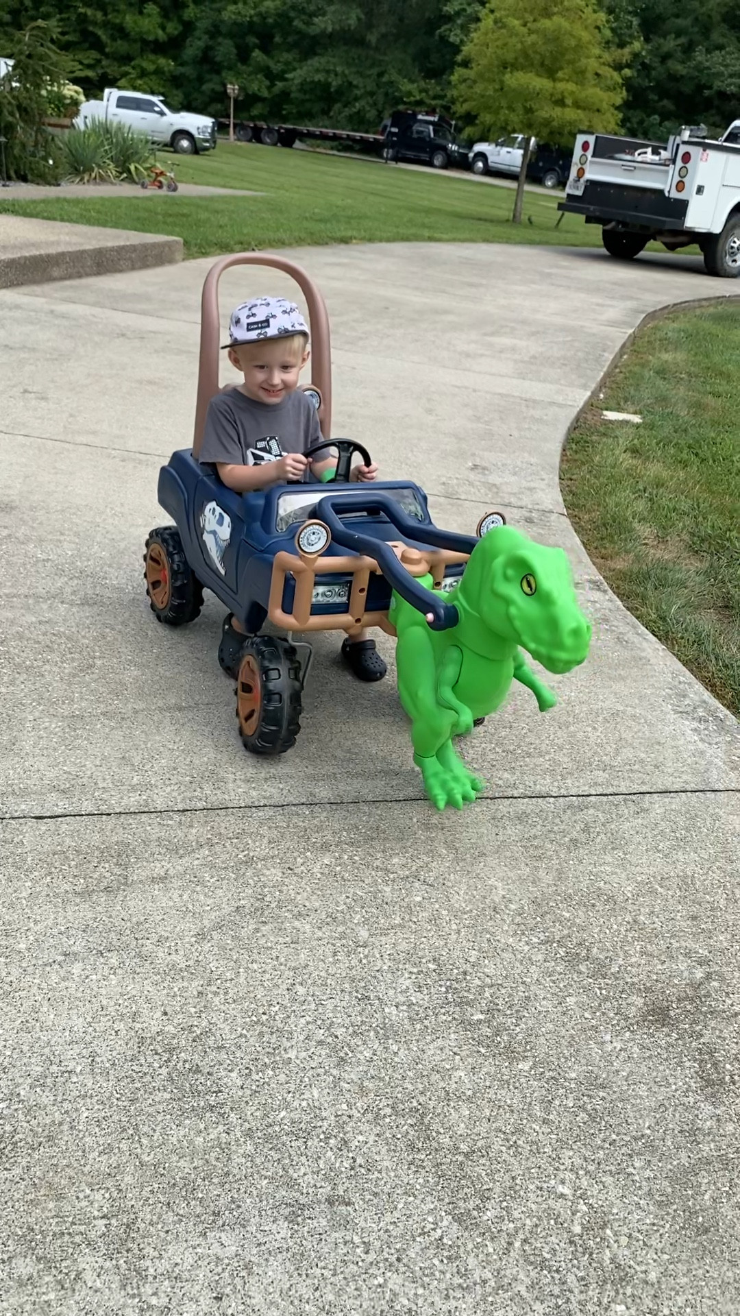 The best big present for your dinosaur loving little guy or gal🦖
T. Rex, Dino, Dino obsessed, toddler gifts, kid birthday, kid’s gift, little tikes, ride on toy, pedal along, kids car, first birthday.

#LTKVideo #LTKkids #LTKbaby
