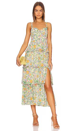 Midsummer Dress in Green & Orange Multi Floral | Revolve Clothing (Global)