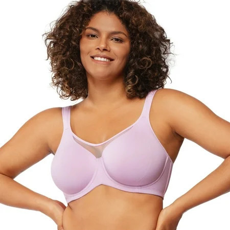 HSIA Plus Size Bras for Women Smoothing Full Coverage Minimizer Bras with Unlined Light Purple,44C | Walmart (US)