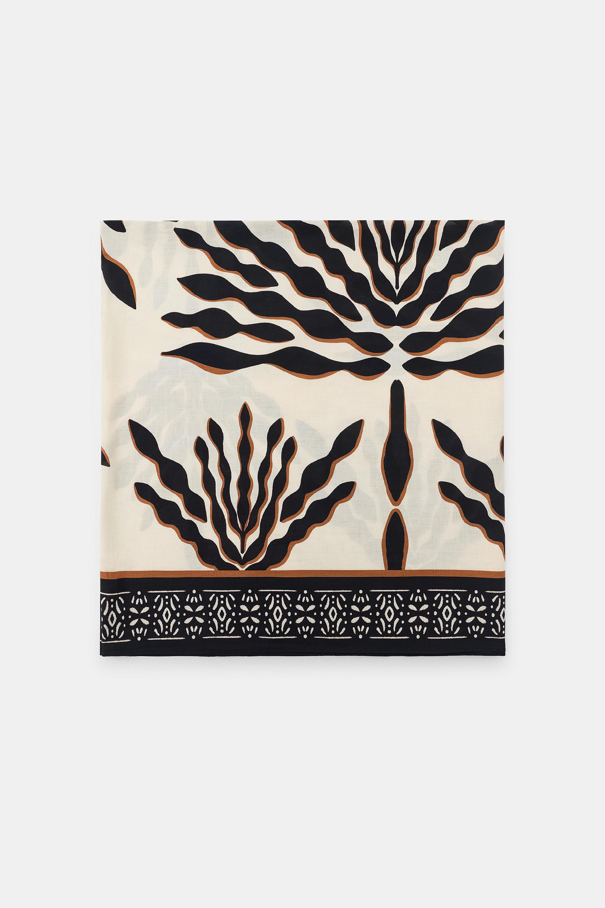 PALM TREE PRINT SCARF | Zara US