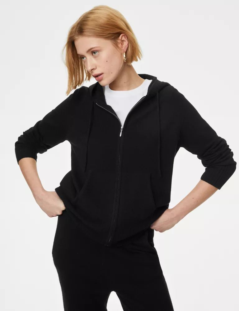 Pure Cashmere Knitted Relaxed Hoodie | Marks & Spencer (UK)