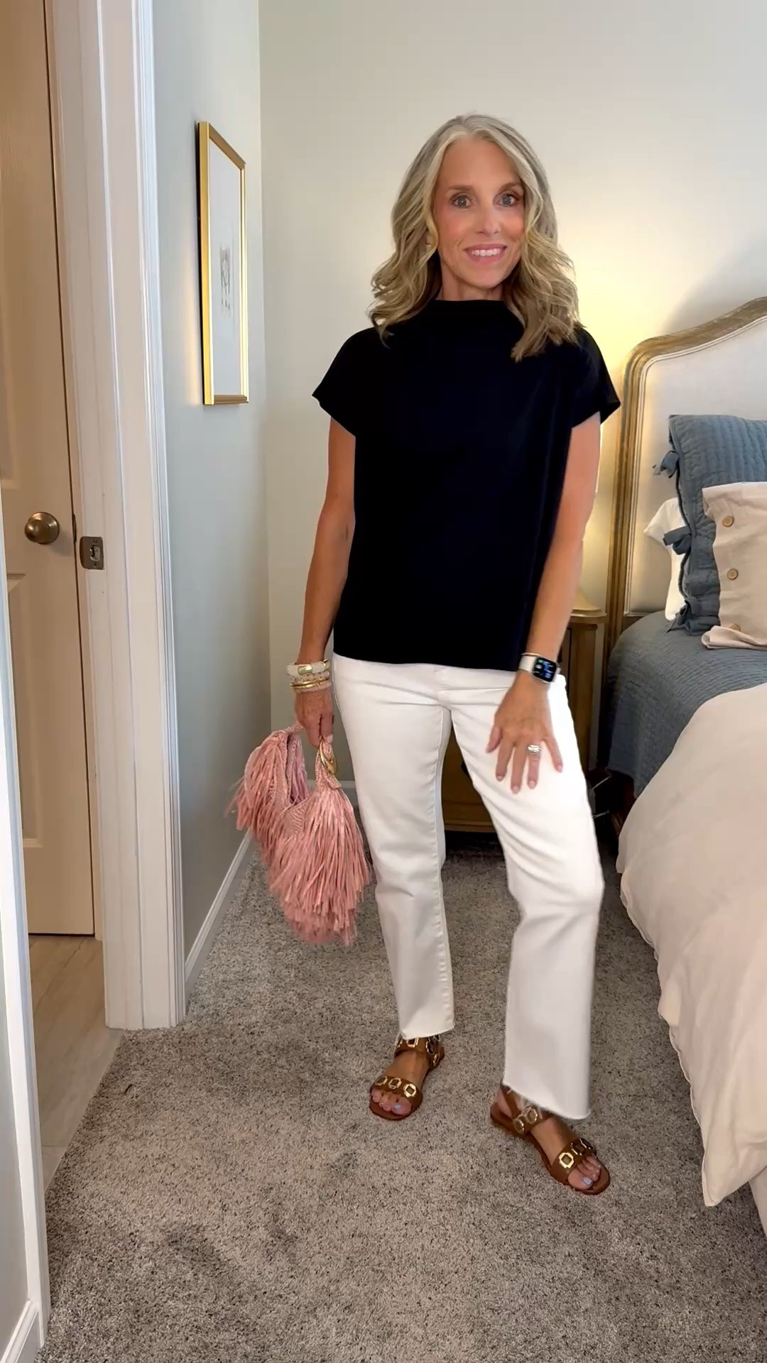Wearing XS top and 28 jeans. This top has a super cute pair of cropped wide leg pants that match. Lightweight fabric that’s so comfortable

#LTKgrwm #LTKootd #LTKOver40