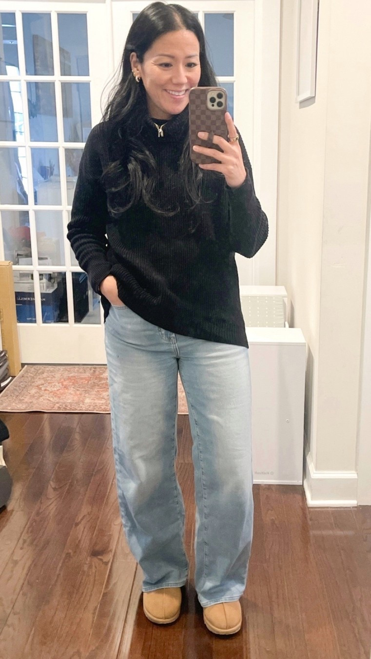 Sweater is thrifted J.Crew
Size 26 regular jeans 
Size 6 kids (women’s 8 Uggs)

#LTKmomlife #LTKootd #LTKOver40