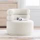 Chunky Bouclé Ivory Hug Swivel Chair | Pottery Barn Teen | Pottery Barn Teen