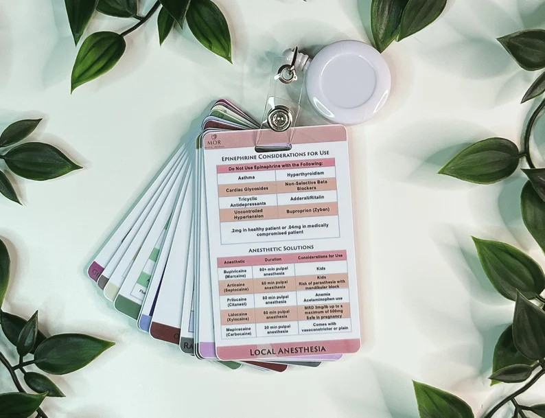 Dental Hygiene Study Cards, Dental Hygiene Guide, Hygiene School Cards, Dental Clinic Reference, ... | Etsy (US)