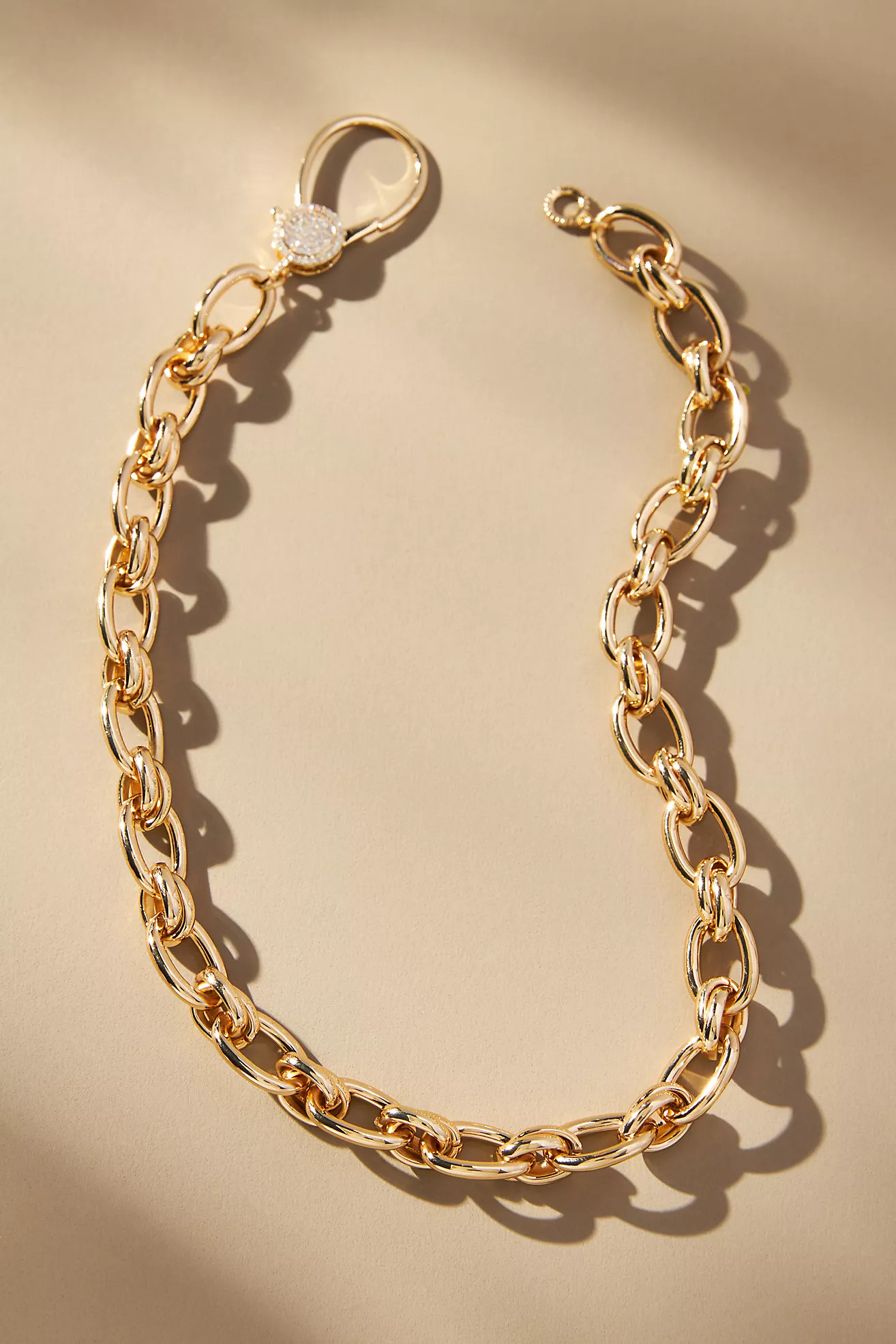 Large Link Pavé Necklace | Anthropologie (US)