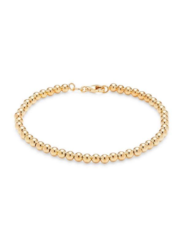 14K Yellow Gold Beaded Bracelet | Saks Fifth Avenue OFF 5TH