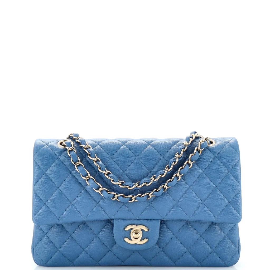 Classic Double Flap Bag Quilted Caviar Medium | Rebag