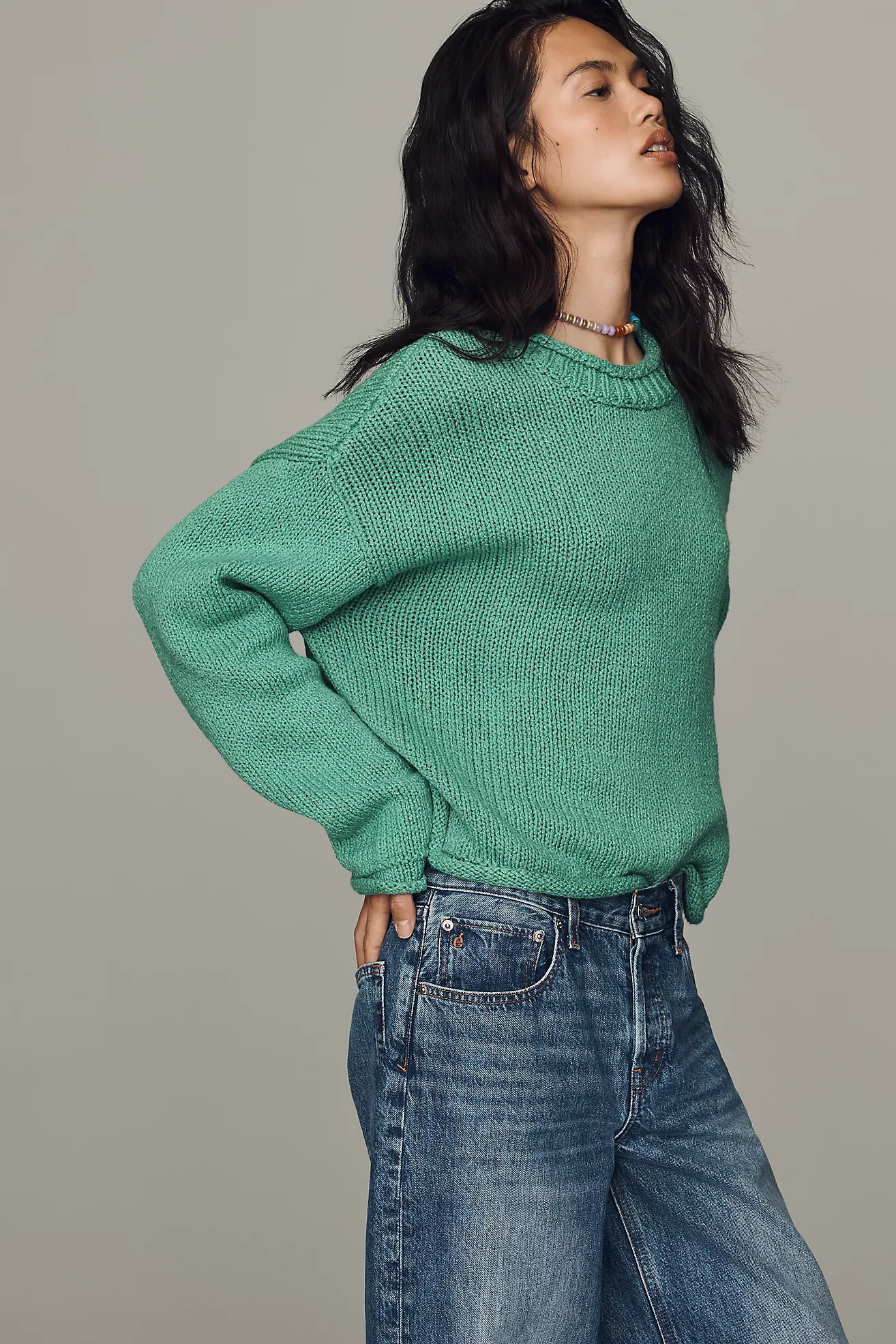 Pilcro Harlow Oversized Roll Neck Sweater | Anthropologie (US)