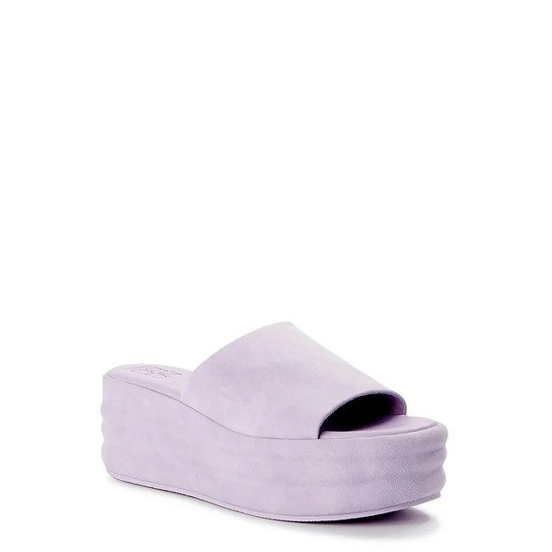 No Boundaries Women's Flatform Wedge Sandal - Walmart.com | Walmart (US)