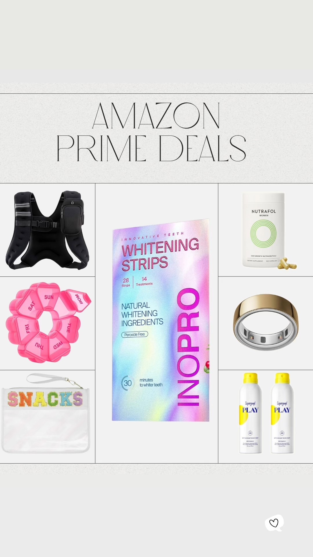 Amazon prime deals you will love!! I have all these and highly recommend them! The nutrafol has made my hair so much thicker and longer! I’ve taken it daily for 2 years! The rest I can’t live without, especially the weighted vest. I just got it and bought the 12 pound one! 


Amazon prime, sale, vest, sunscreen, vacay, must have, pill holder, snack bag, white bag, love 

#LTKSaleAlert #LTKSeasonal #LTKHome