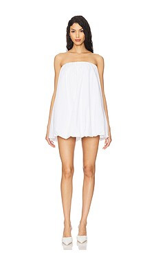 Show Me Your Mumu Beverly Bubble Dress in White Poplin from Revolve.com | Revolve Clothing (Global)