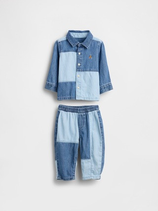 Baby Two-Tone Denim Outfit Set | Gap (US)