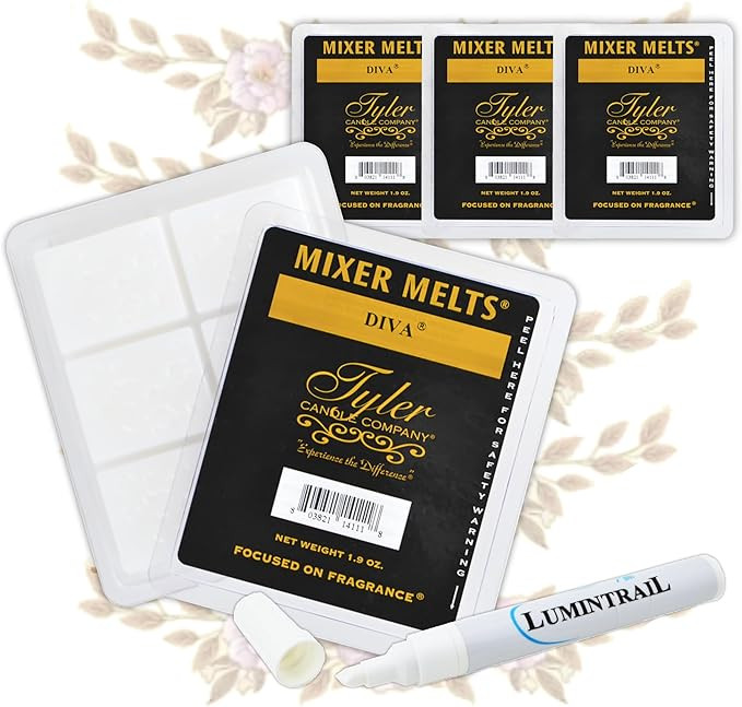 Tyler Candle Mixer Melts, Diva Scent, Set of 4 Scented Wax Tarts for Wax Warmers (6 Tarts per Bar... | Amazon (US)
