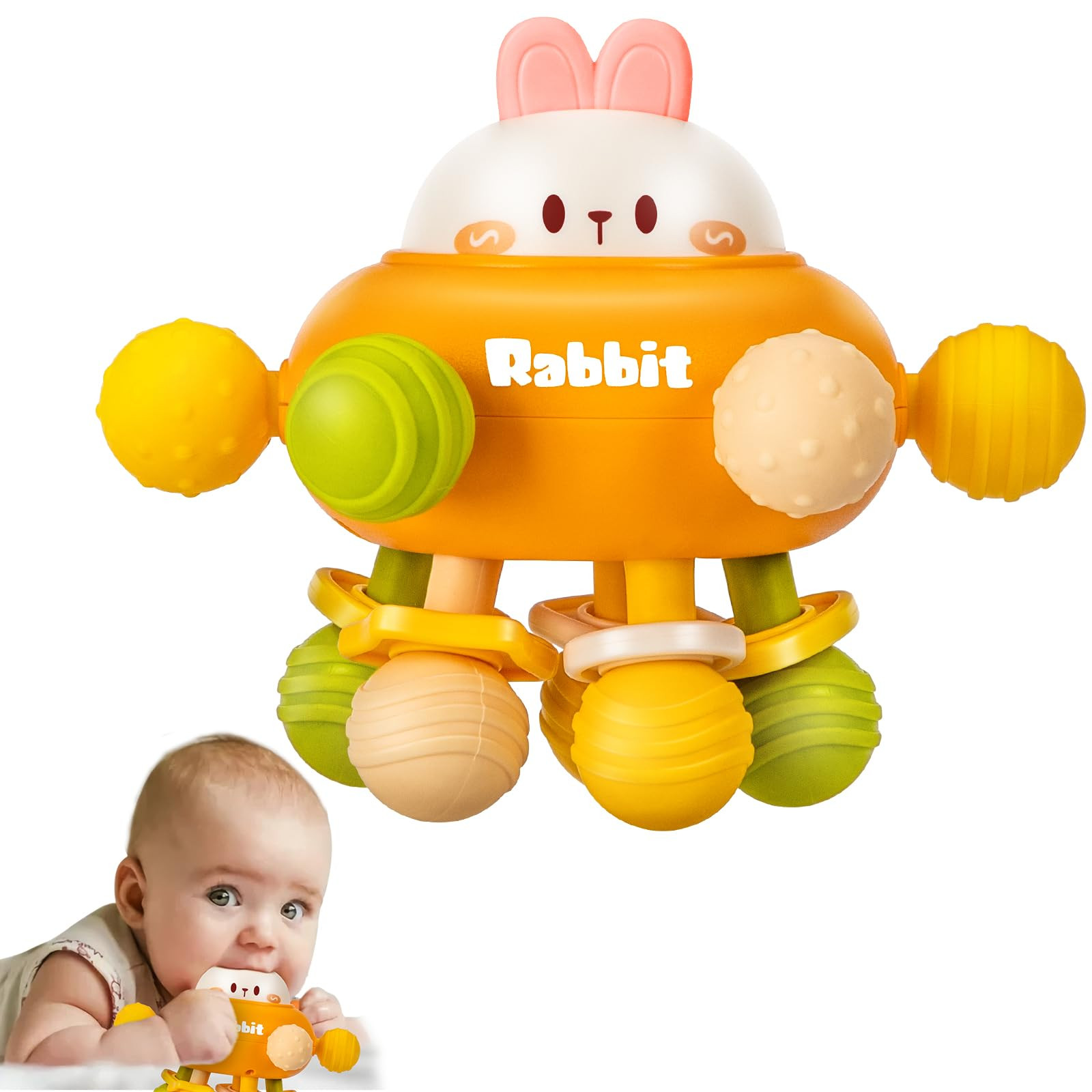 Easter Baby Sensory Teething Toys, Baby Teethers Montessori Toys for 0-6 6-12 Months, Easter Bask... | Amazon (US)