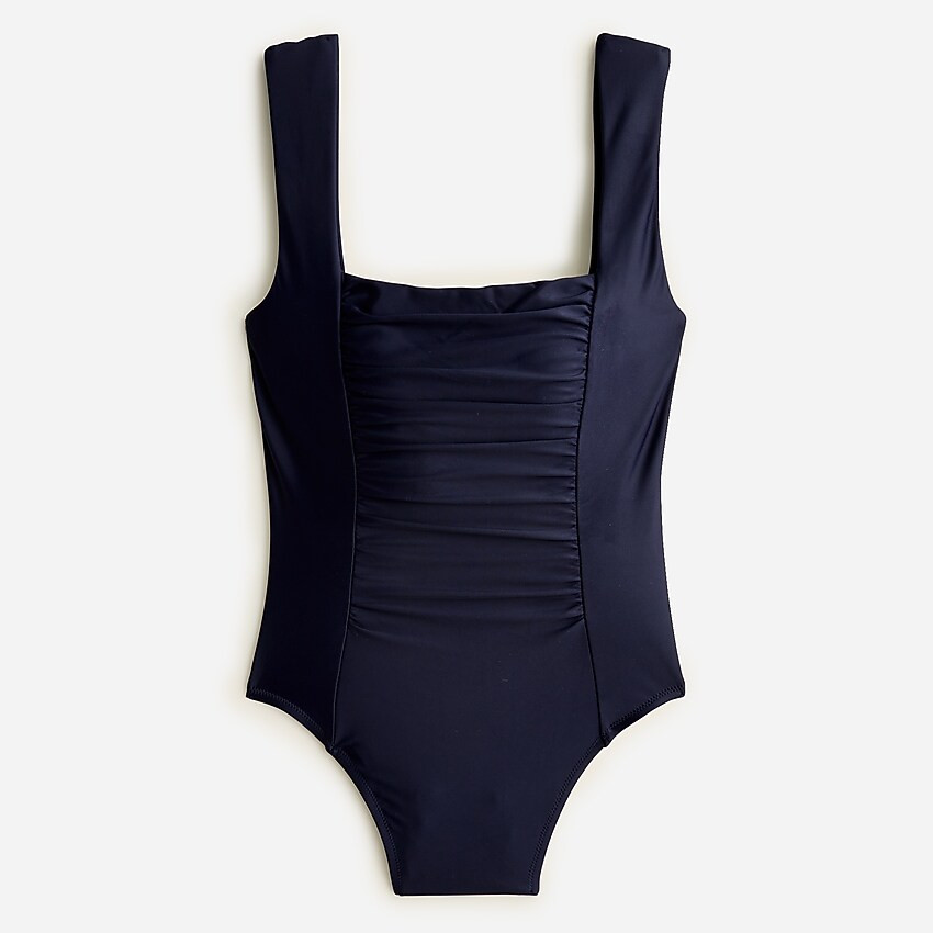 Ruched squareneck one-piece | J. Crew US