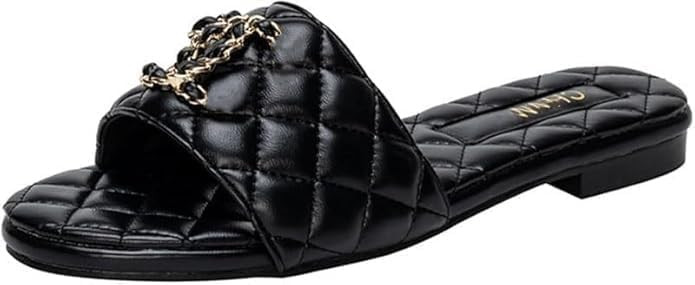 Women's Sandals Casual Modern Flat Sandals Comfort Slip On Leather Sandals | Amazon (US)