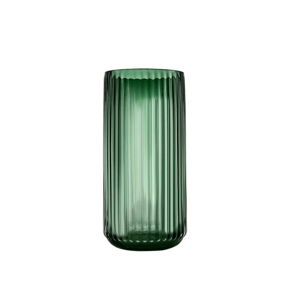 Ribbed Small Green Glass Ribbed Flower Vase for Dinning Table Decor - Walmart.com | Walmart (US)
