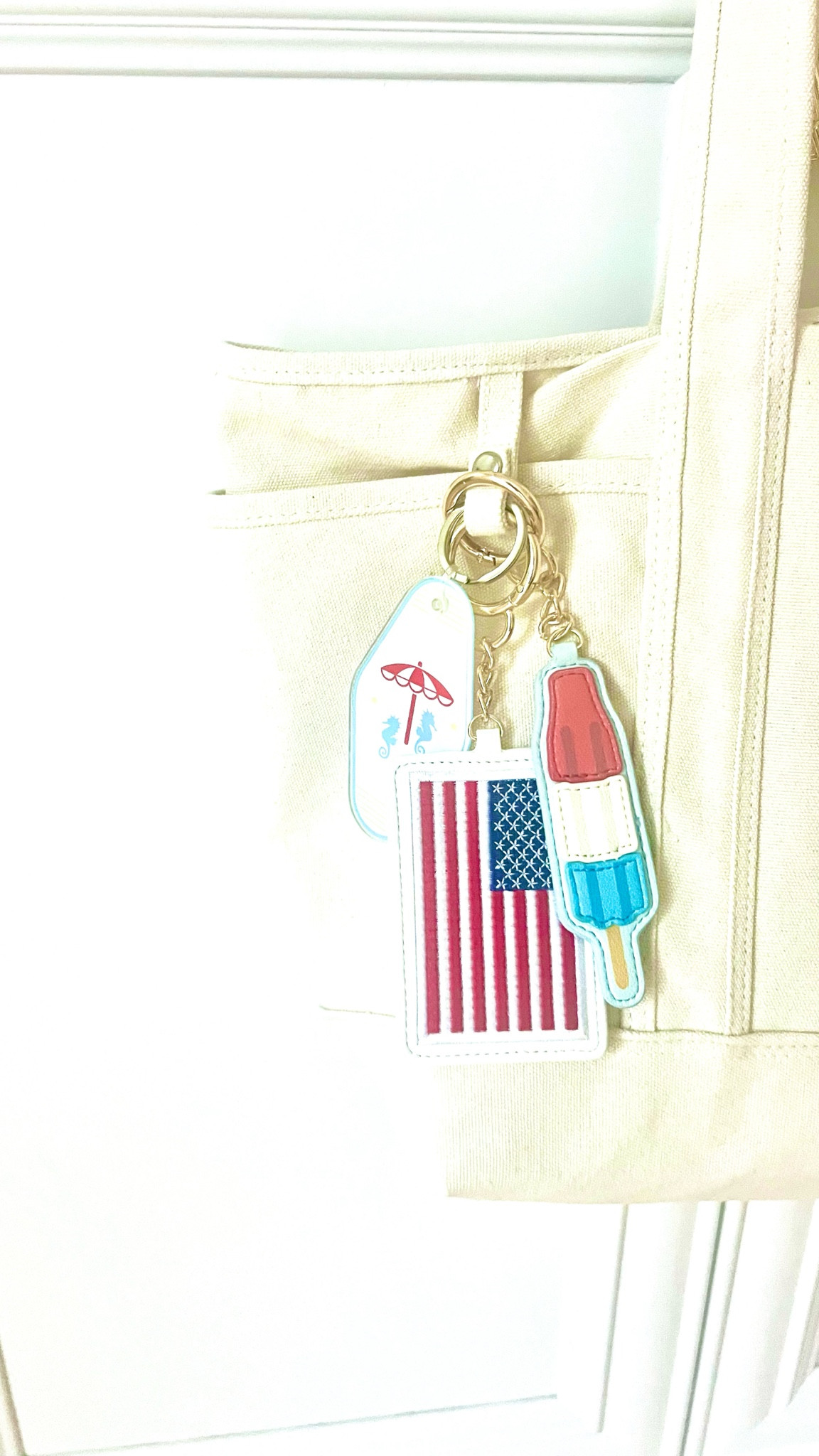 Charmed! 💫🇺🇸❤️
… bag charms that is! A few perfect options for the week of the Fourth (and the rest of your Americana Summer)!

🇺🇸 & rocketpop (and some other cute options) linked here!

Seahorse is The Sunny La La and available online!

#LTKSeasonal #LTKFindsUnder50 #LTKItBag