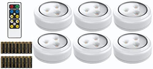 Brilliant Evolution LED Puck Light 6 Pack with Remote | Wireless LED Under Cabinet Lighting | Und... | Amazon (US)