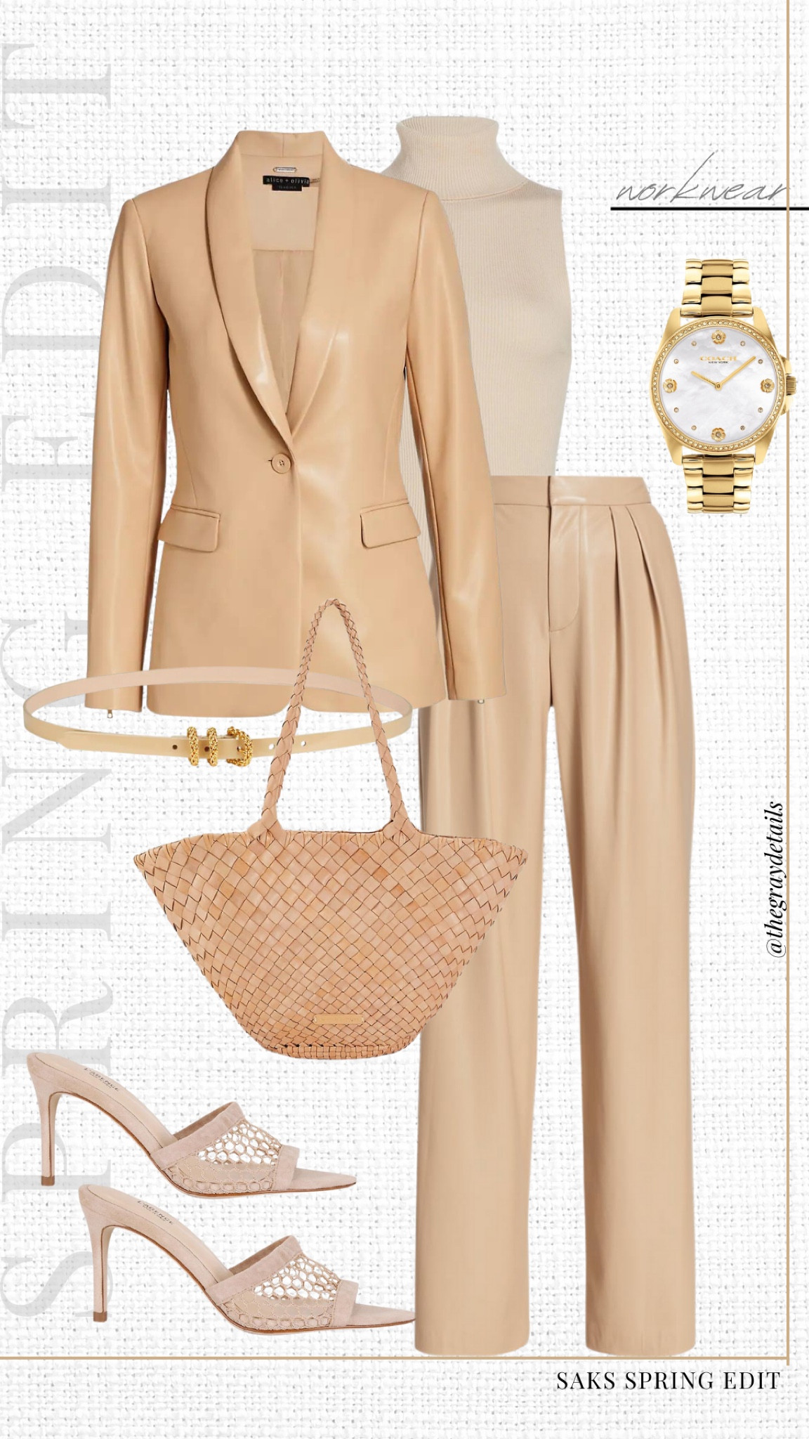 Love this all leather pant and blazer monochrome outfit from saks friends and family sale. It’s a great chic workwear outfit and the pieces can be broken up to many spring outfits!

#LTKstyletip #LTKworkwear #LTKFind