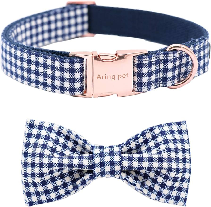 ARING PET Bowtie Dog Collar Adjustable Collars with Bow Tie for Dogs Small Medium Large | Amazon (US)
