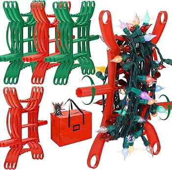 RUODON 12 Pack 11.8 Inch Christmas Light Storage Holder with Storage Bag All-Purpose Rope Winder ... | Amazon (US)