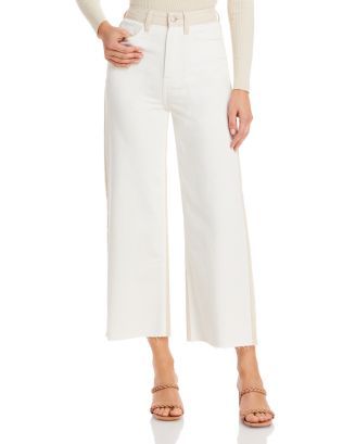 Color Block Wide Leg Jeans in White - 100% Exclusive | Bloomingdale's (US)